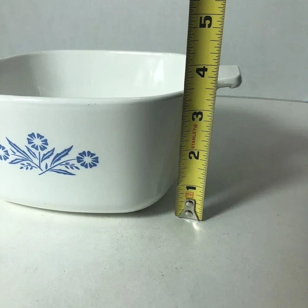 Corning Ware Casserole‎ Dish Blue Cornflower Square P-1 3/4-B No Lid Vintage B4